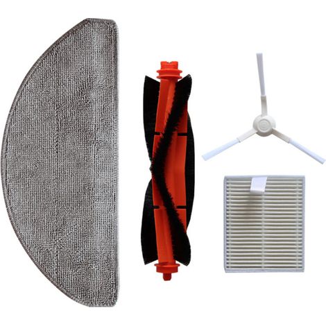 Compatible avec les accessoires de balayeuse 3C Enhanced Edition/E10/C103/B112 : brosse latérale, brosse à rouleau, grille de filtration, élément filtrant, chiffon de nettoyage. (1/4)