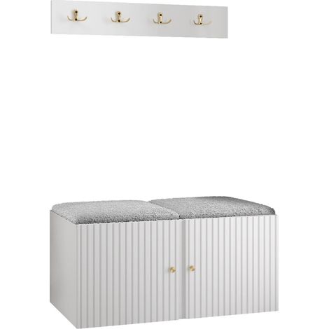 Conjunto para recibidor Hartford 384, Abriamo 6, 0x0x0cm, MDF, Aglomerado laminado, Tapiz, Colocada, Montada en la pared