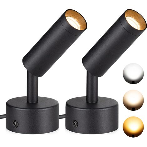 spots LED Stuks - Température de couleur réglable 3000K/4000K/5000K - Lampadaire à intensité variable - Idéal pour la décoration végétale, l'éclairage indirect et la mise en valeur d'œuvres d'art et d (1/3)