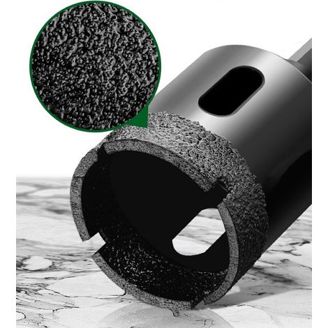 Lot de 2 forets pour carrelage 40 mm pour perçage à sec ou à l eau scie cloche pour perceuse outil de perçage pour carrelage et matériaux durs (1/2)