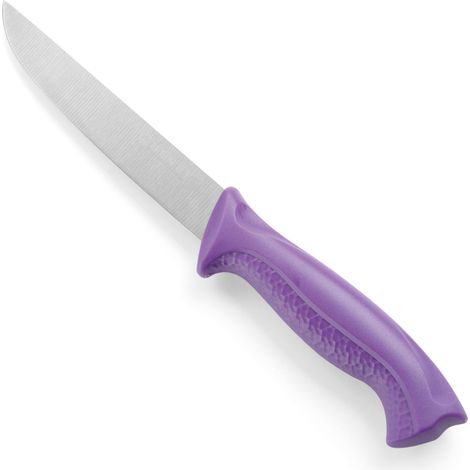 Couteau de cuisine de boucher HACCP pour personnes allergiques 280 mm - violet - HENDI 842478