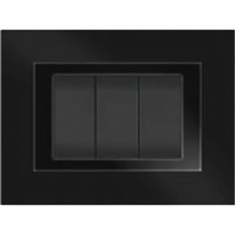 PLACCA COLORE NERO 'ELITE' 3 posti - 5703/AB  - FEB