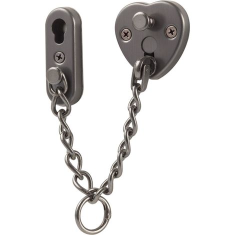Chaîne de sécurité de porte en acier inoxydable doré en forme de cœur (1/5)