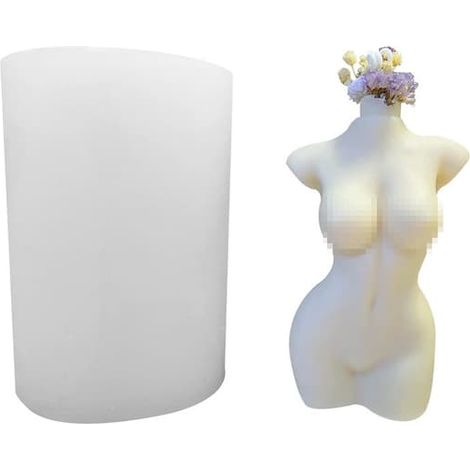 Moule à bougie en silicone DIY - Moule en silicone corps féminin 11 cm (1/5)