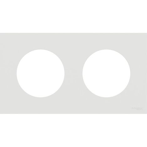 Placa frontal doble Odace, SCHNEIDER ELECTRIC, blanco tiza SCHNEIDER ELECTRIC (1/5)