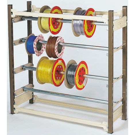 Rs Pro – Râtelier pour câbles – 4 étagères en acier – Dimensions 985 x 990 x 896 mm – Optimise le rangement de câbles de différentes tailles