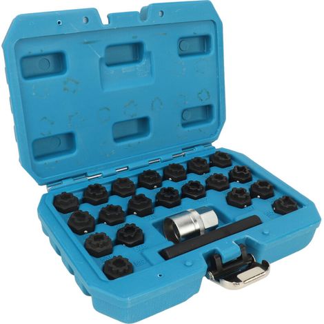 Débrancher à Vis de la Touche de Verrouillage des Roues, 20 Prises Différentes, équivalent OEM T10313, Chromée Molybdène, forgé à Froid et Thermique, Stockage et Transport (1/5)