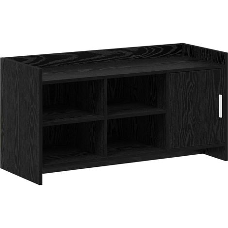 Cabinet à chaussures avec porte Chêne noir 100 x 39,5 x 51 cm vidaXL (1/5)