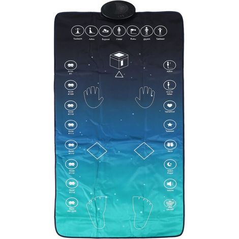 Tapis de prière électronique 135x75 cm – Guidage LED – Imperméable et ignifuge – Pour culte musulman et Ramadan – Scorpio