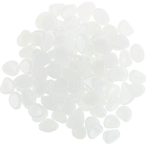 TG67713-2 GLORIOUS STONES FLUORESZIERENDE PELLETS 100 STÜCK WEISSE DEKORATIVE PELLETS