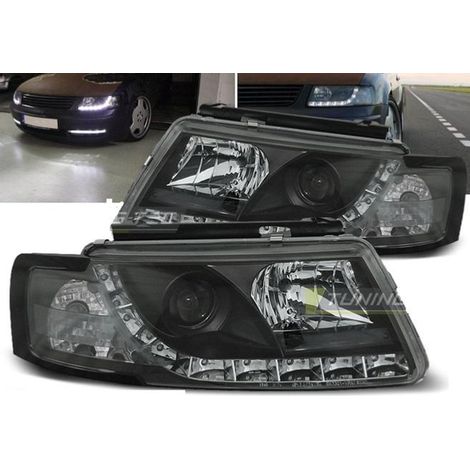 Paire de feux phares VW Passat B5 3B 96-00 Daylight led monobloc noir-27362001 (1/2)