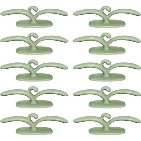 Enrouleur de câble de cuisine, organisateur de câbles ménagers, support de prise crochet vert-- (1/5)