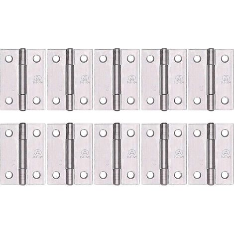 10Pcs 2in Hinge 304 Stainless Steel Spring Hinges Household Hardware Accessories for Door (1/4)