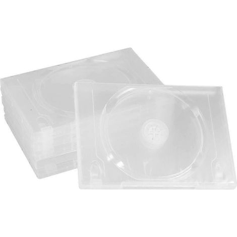 Boîte de rangement transparente portable pour 6 CD/DVD double disque, idéale pour le home cinéma. (1/3)