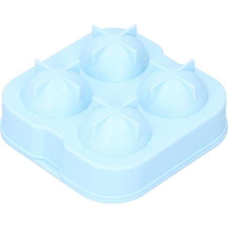 Moule à Boules de Glace en Silicone avec Couvercle - 4 Cavités pour Sorbets Maison DIY (1/5)