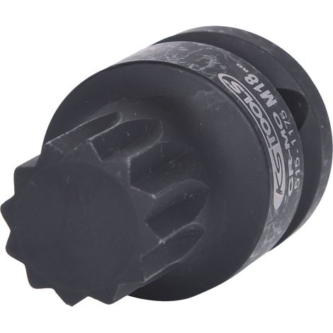 KS Tools 1/2 Kraft-Bit-Stecknuss XZN,kurz,M18 (1/5)