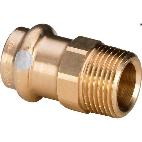 Viega pièce de transition Profipress S laiton rouge, avec filetage extérieur 22 mm x 3/4"