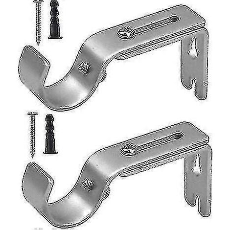 Set mit 2 Gardinenstangenhalterungen, verstellbare Wandhalterung, verstellbare Gardinenstangenhalterung (1/3)