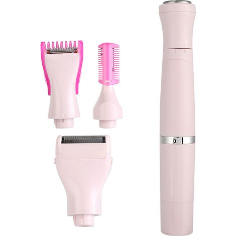 Rasoir électrique 4 en 1 rechargeable USB pour femmes, pour l'épilation des aisselles, des jambes et du corps (rose) (1/5)