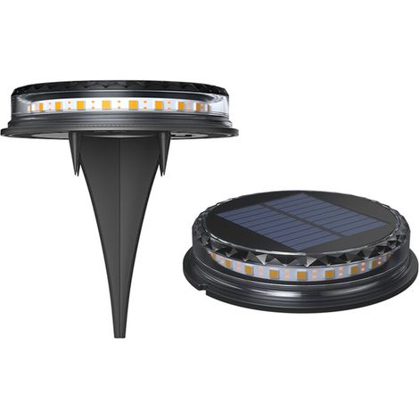 Lampes solaires d'extérieur, lampes solaires étanches pour jardin et terrasse, bornes lumineuses solaires (lot de 4) - AquaForge (1/5)