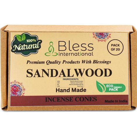 Räucherkegel Sandelholz Chemiefrei Sandalwood Pack Of 20 Cones (1/5)