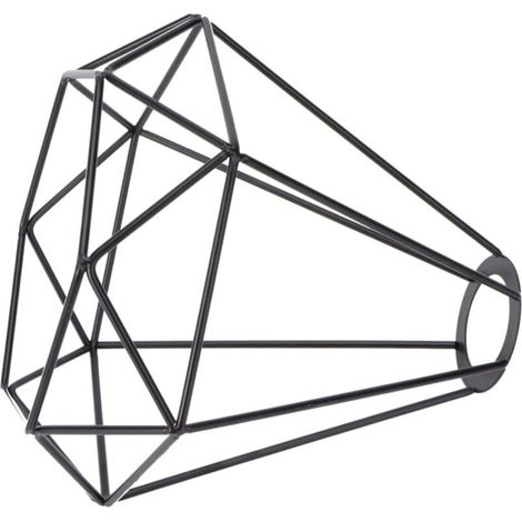Metal lampshade, cage-shaped metal lampshade, rimless light cover, replacement for wall pendant light, wall sconce (1/5)