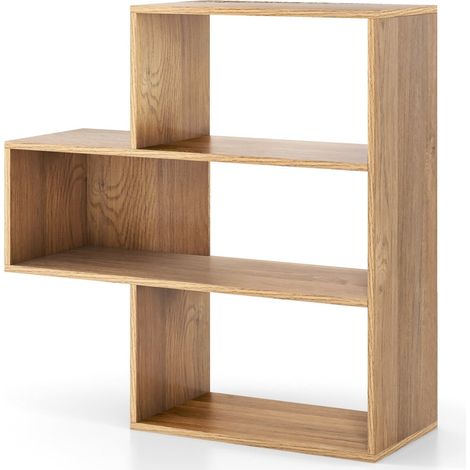 Konvexes Bücherregal mit Kippsicherung, 3 Ablagen, 84 x 83,5 cm