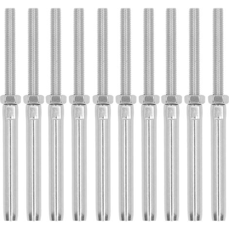 10er-Packung M6 3 mm Edelstahl-Kabelschrauben für Geländer, Drahtseilbefestigungen und Außenbeschläge