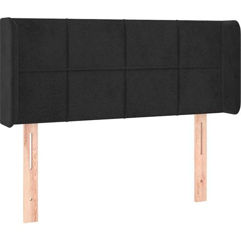 Maison Exclusive - Testiera ad Orecchio Nera 103x16x78/88 cm in Velluto (1/5)