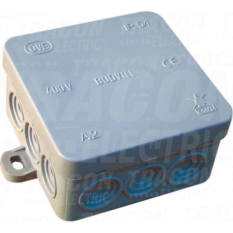 Flexible Montagedose, Aufputz, grau 75 x 75 x 40mm, IP54 (1/2)