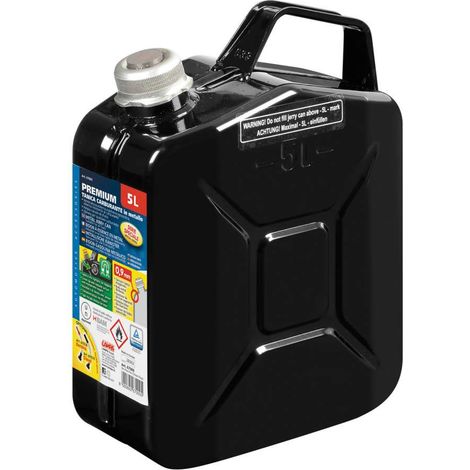 Premium, Tanica Carburante In Metallo - 5 L - Nero
