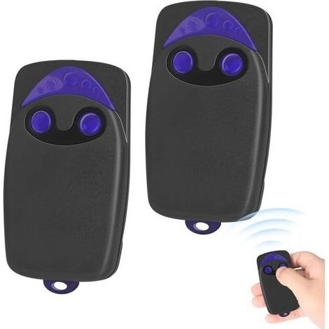 Lot di 2 telecomandi per cancello, telecomando per cancello automatizzato Flo2r-s, trasmettitore a 2 tasti 433.92MHz (Bianco) (1/4)