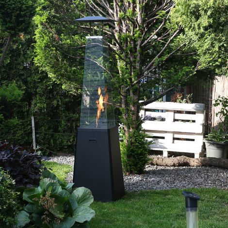 Gasheizstrahler Umbrella BS Stahl schwarz 12kW Set (1/5)