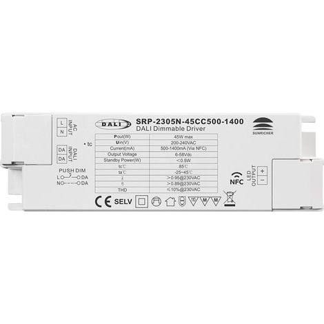 Driver Regulable DALI DT6 Monocolor 220-240V - Salida 6-58V