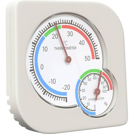 Igrometro Termo Bianco 7,5 x 7,5 x 1,2 cm ABS vidaXL