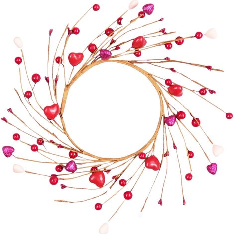 Guirlande Porte - Guirlande Décorative Intérieur Extérieur Annuelle - Feuillage Réaliste - Diamètre 25,5 cm - 1 Pièce (1/5)