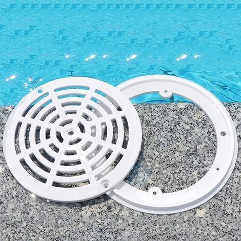 Bonde de fond de piscine, couvercle de bonde de piscine, couvercle de bonde principale ronde utilisée pour le remplacement des raccords de tuyauterie de piscine. (1/5)