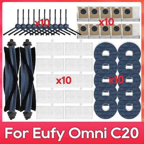 Zubehör für den Eufy Omni C20 Saugroboter: Hauptbürste, Filter, Reinigungstuch, Staubbeutel (1/5)