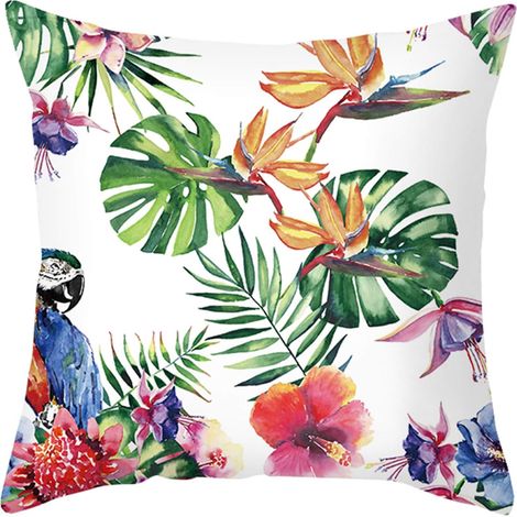 1 PCS Housse de coussin motif plantes vertes - Taie d'oreiller Motif ananas - 45,7 x 45,7 cm (1/4)