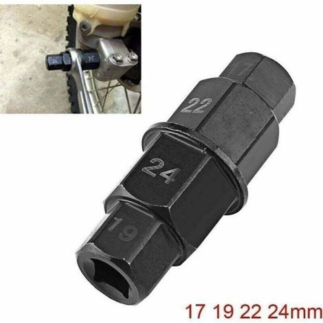 Roue Avant Moto - Adaptateur Clé Douille Démontage Montage Axe 17mm 19mm 22mm 24mm - Pour Moto - 1 Pièce (1/4)