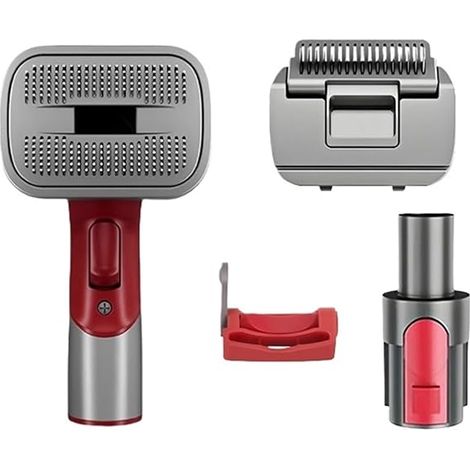 Kit de Toilettage Animal avec Brosse Démêlante et Aspirateur - Accessoire Compatible Dyson V7 V8 V10 V11 V12 V15 - 2 en 1 Désembéllage et Aspiration - Poils Morts et Noeuds (1/4)