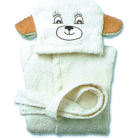 Accappatoio Per Bambini Con Cappuccio Modello Orso, misura3-4annicoloreOrso