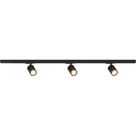 Binario top light mono yarikit 100 ne nero gu10 led spot soffitto orientabili moderni