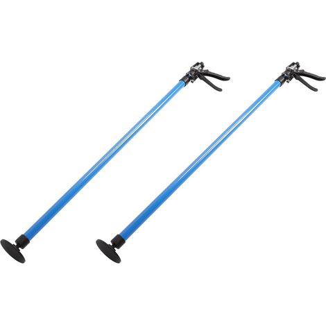 Armoire Télescopique Installant un Poteau de Cric avec une Forte capacité de Charge pour un Réglage en Douceur - Ensemble de 2 pour Plafonds et Armoires Suspendues en Acier allié Bleu (1/5)