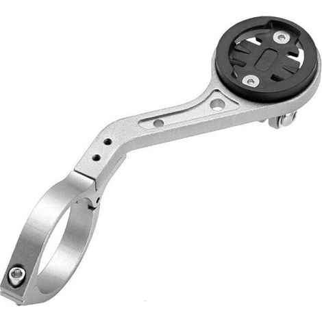 Support de compteur de vélo extensible - Support de compteur de vélo avant - Fixation pour guidon - Avec sangle pour lampe torche - Argent - Trois options de base argent0 (1/5)