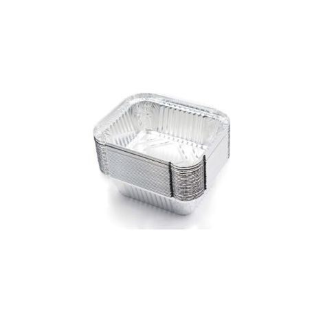 125 Pièces barquettes en aluminium rectangulaire Grillschalen bac égouttoir (1/5)