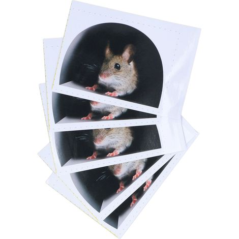 20 stickers muraux réalistes en forme de trous de souris, mignons, pour plinthes, meubles, cuisine, décoration intérieure, type 2 (1/5)