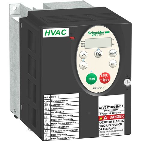 Variatore di velocità ATV212 - 0,75 kW - 1 HP - 480 V - trifase - EMC - IP21 - ATV212H075N4