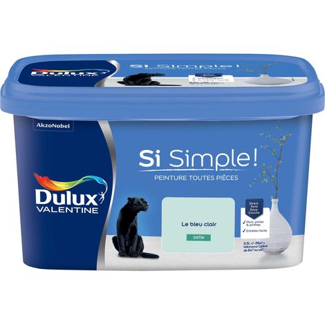 Peinture toutes pièces Si Simple Aspect Satin - Le Bleu Clair 2,5 L - Dulux Valentine