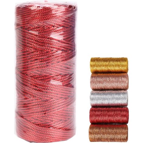Goldfarbener Metalldraht, 100 m schimmernder Golddraht für Bastelarbeiten, Geschenkverpackungen oder Weihnachtsbaumschmuck, Geschenkkarten, 1 Rolle - FM-[NX] (1/5)